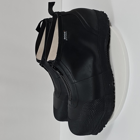 NIB Bogs Overshoe Zip Comp Toe Rain Boots Unisex 11 Black Waterproof Work Shoe - Picture 9 of 14